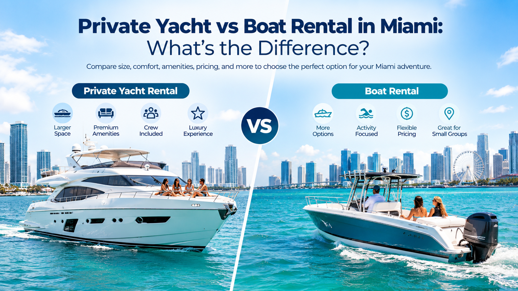 Private Yacht vs Boat Rental in Miami